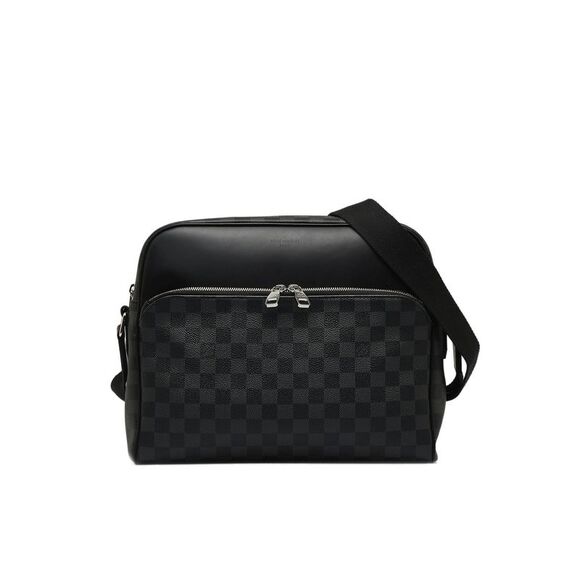 Louis Vuitton Handbags - Pre Loved Louis Vuitton Damier Graphite Messenger Bag N41281 Women Black